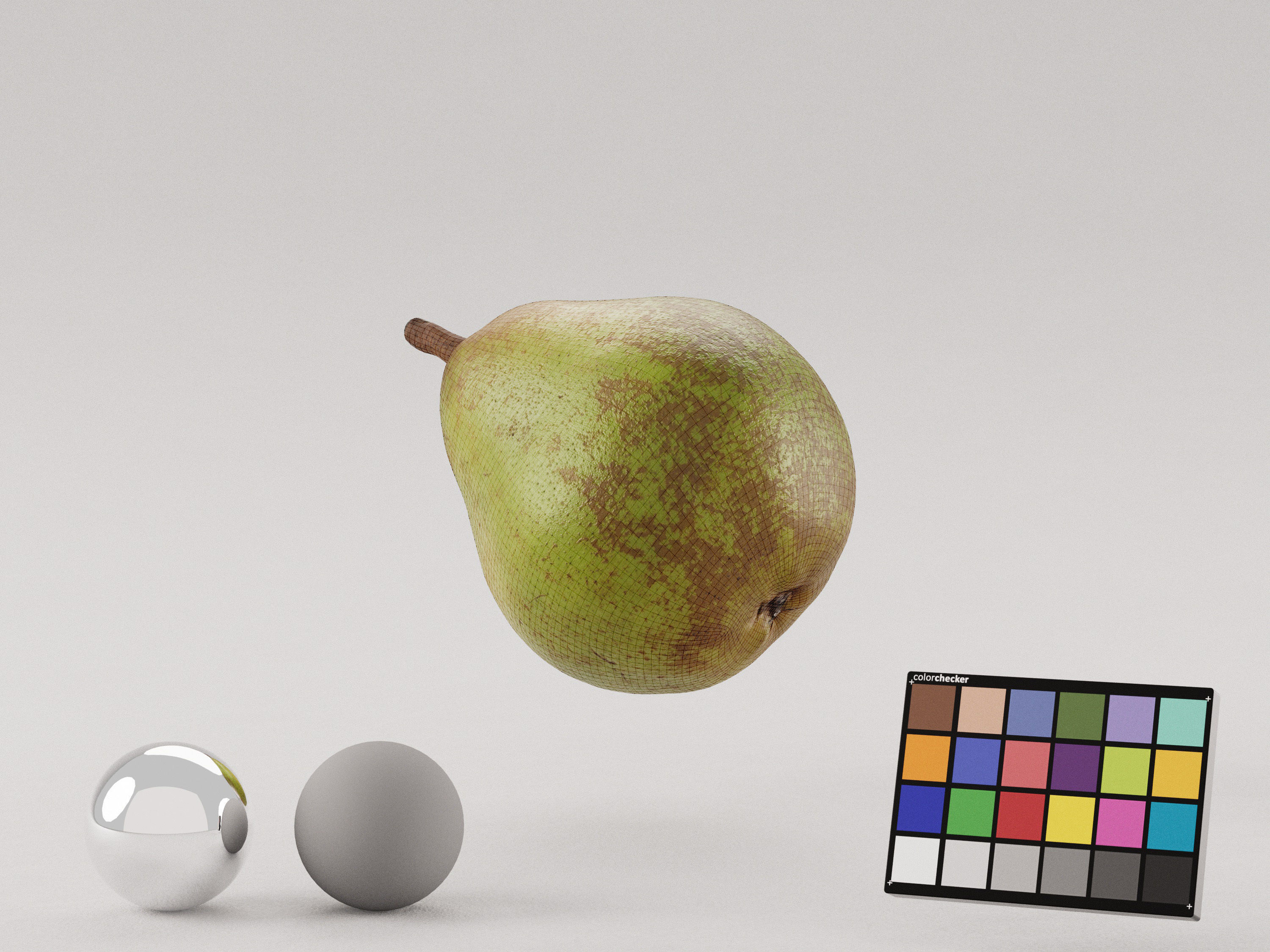 Doyenne Du Comice Pear Photoscan Low-poly 3D model_7