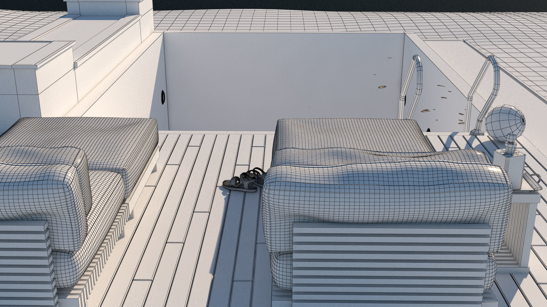 laos Swimming Pool 3D model_16