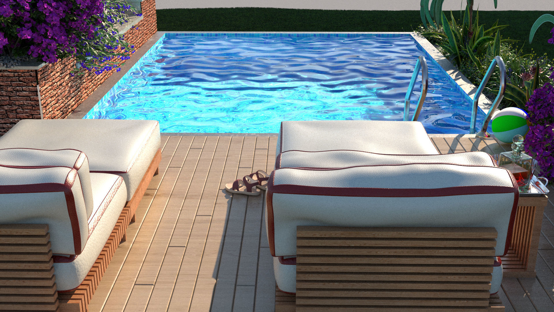 laos Swimming Pool 3D model_9