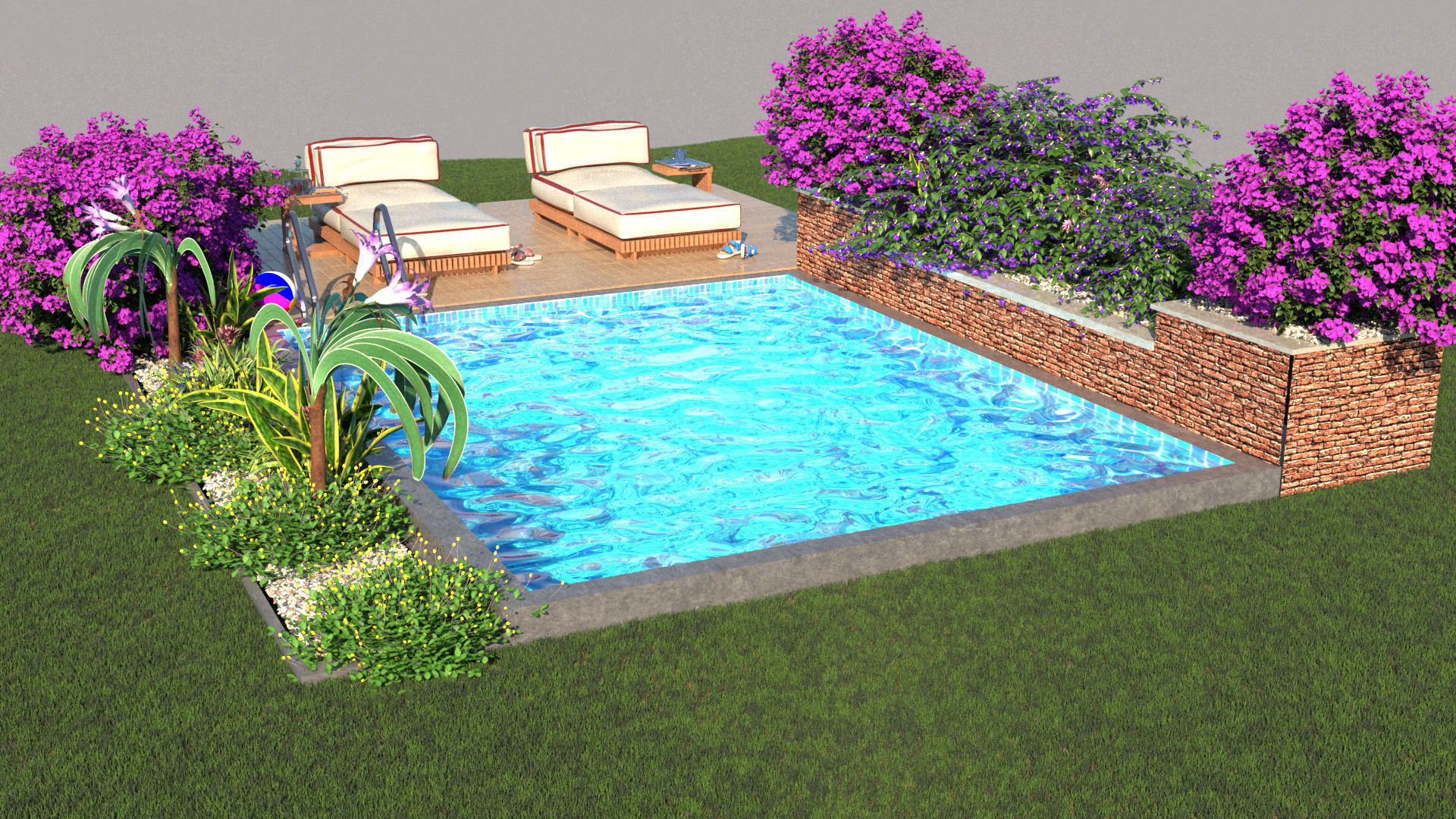 laos Swimming Pool 3D model_1