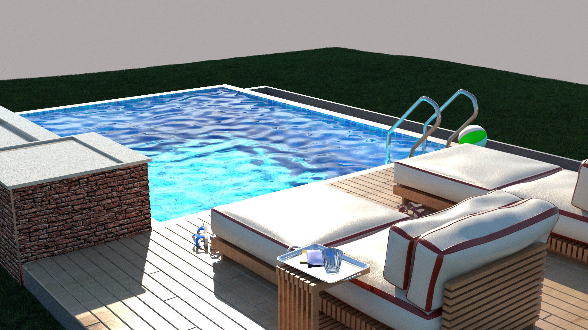 laos Swimming Pool 3D model_10