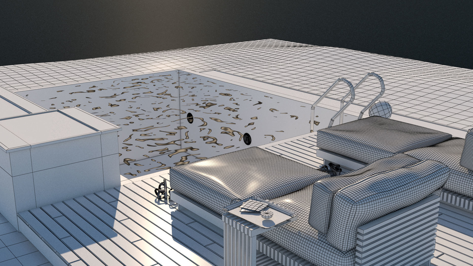 laos Swimming Pool 3D model_17