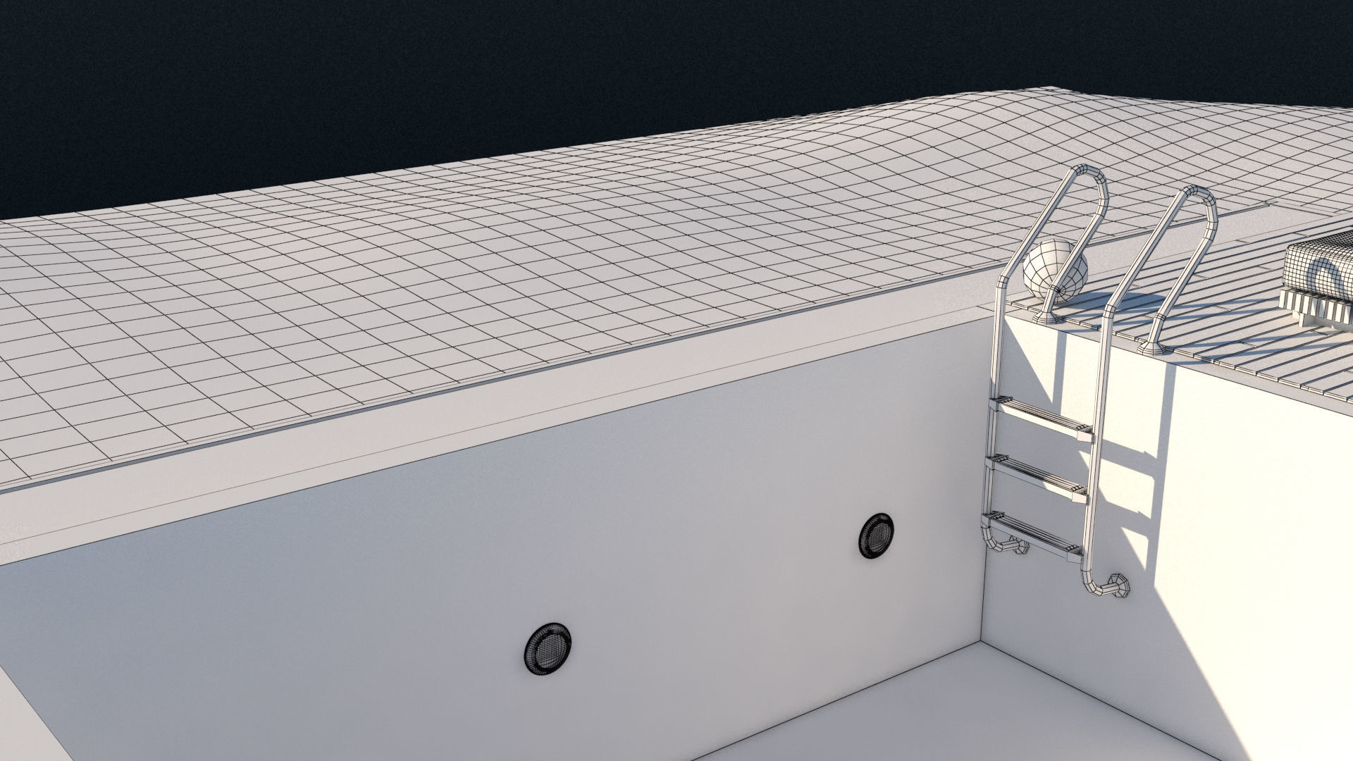 laos Swimming Pool 3D model_13