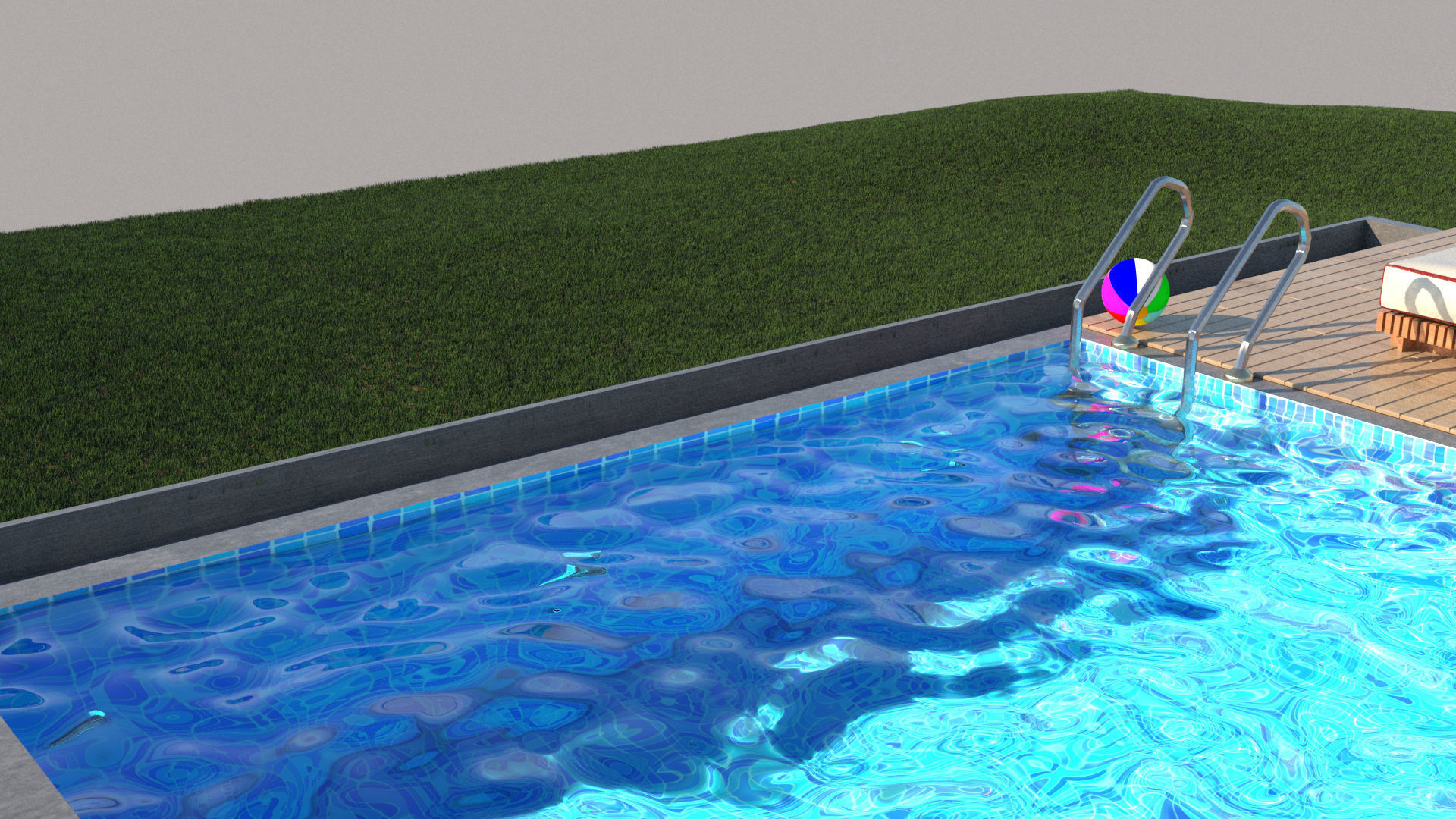 laos Swimming Pool 3D model_2