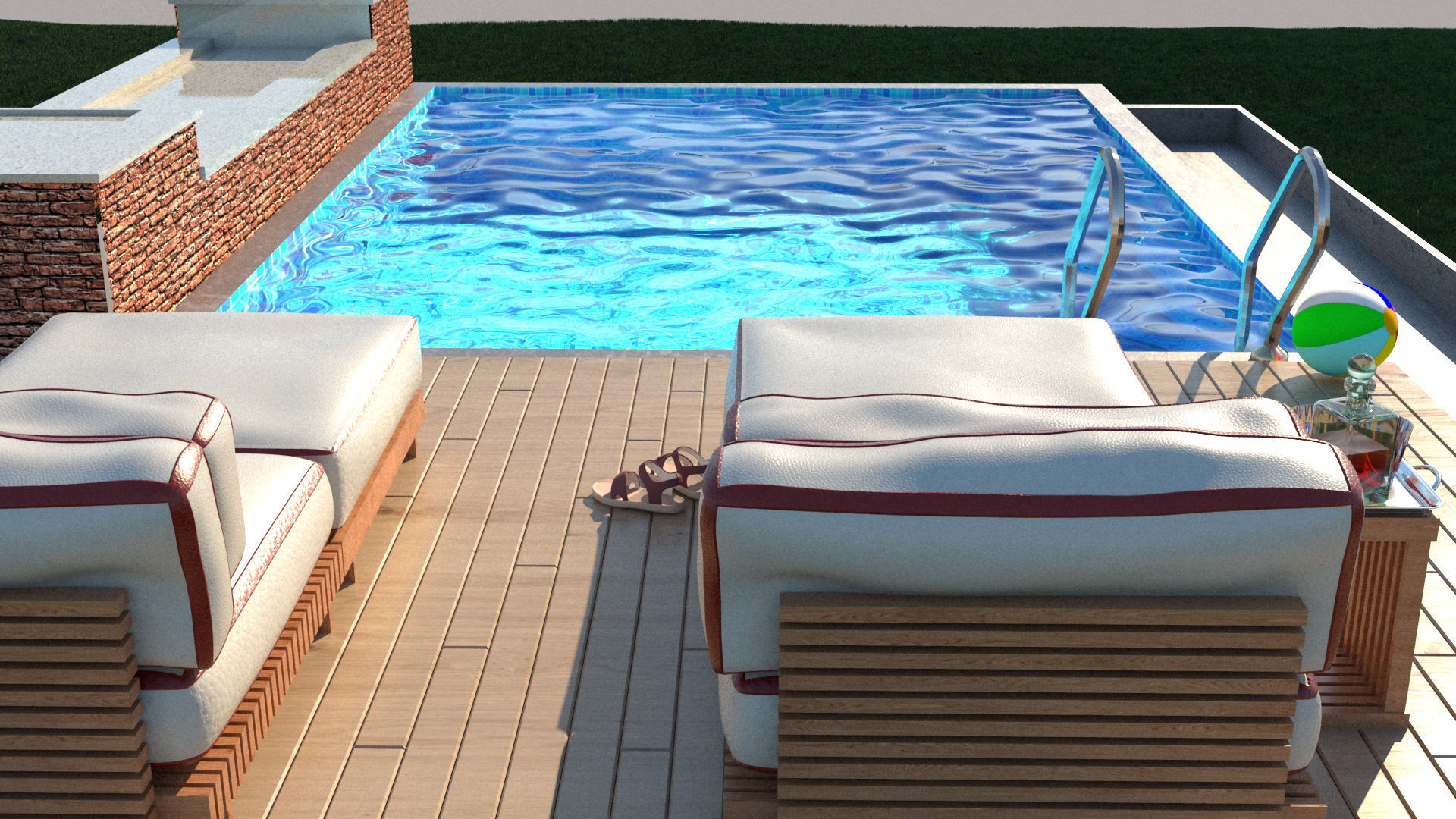 laos Swimming Pool 3D model_8
