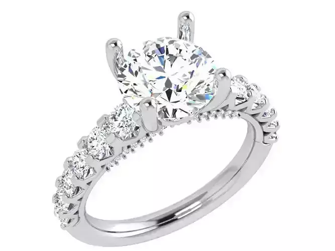 Round Diamond Peg Setting Ring 3985