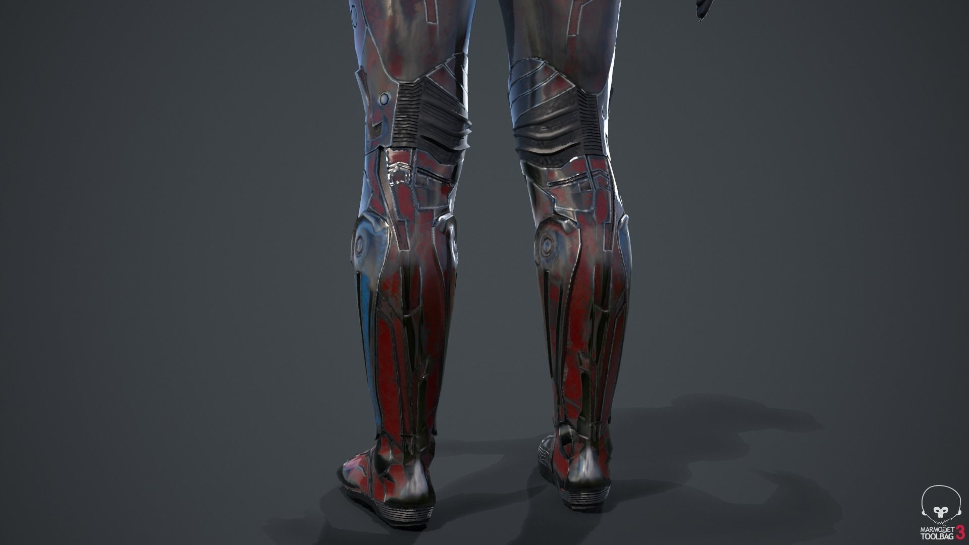 Cyborg Angel Asian Low Poly Low-poly 3D model_63