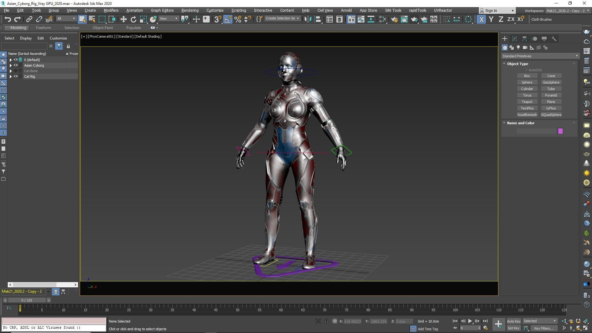 Cyborg Angel Asian Low Poly Low-poly 3D model_29