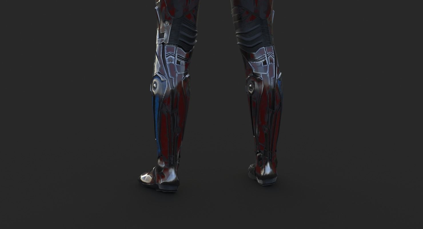 Cyborg Angel Asian Low Poly Low-poly 3D model_17