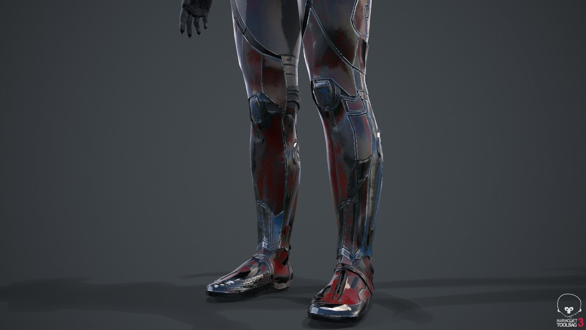 Cyborg Angel Asian Low Poly Low-poly 3D model_65