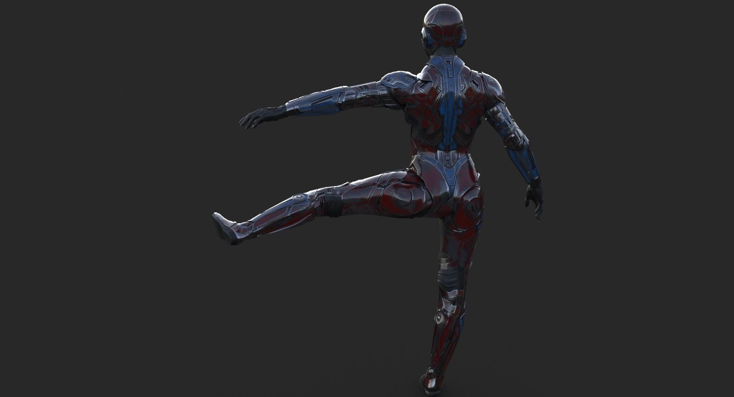 Cyborg Angel Asian Low Poly Low-poly 3D model_28