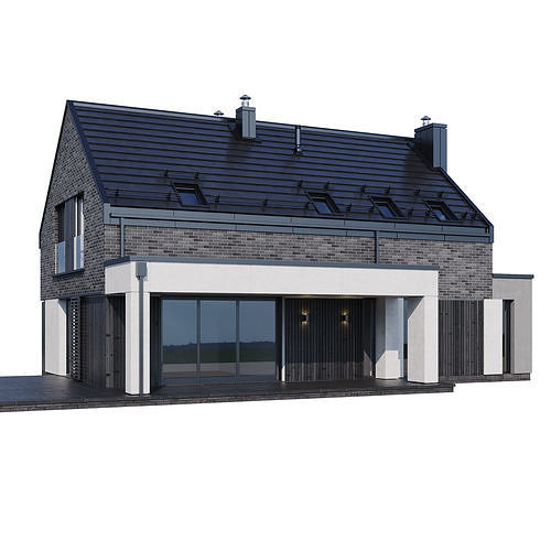 Modern house v71 3D model 6