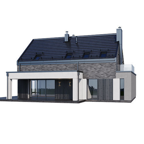 Modern house v71 3D model 7