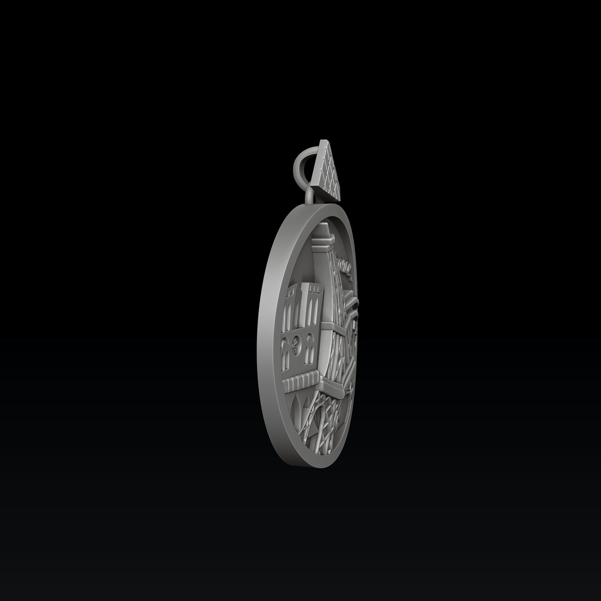 France Pendant 3D print model_6
