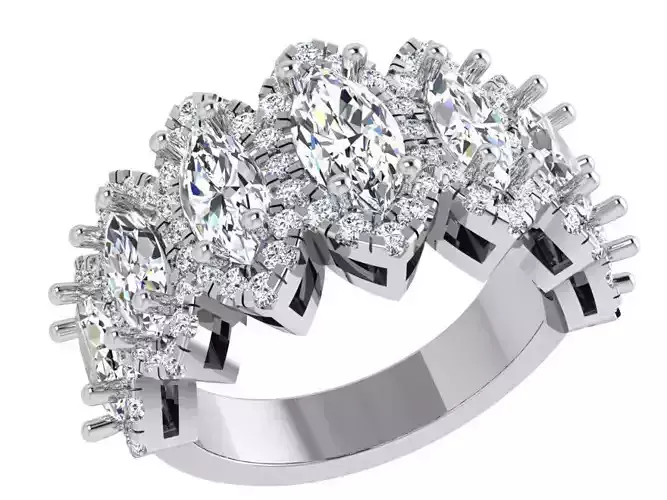 Marquise Halo Fashion Ring 3991