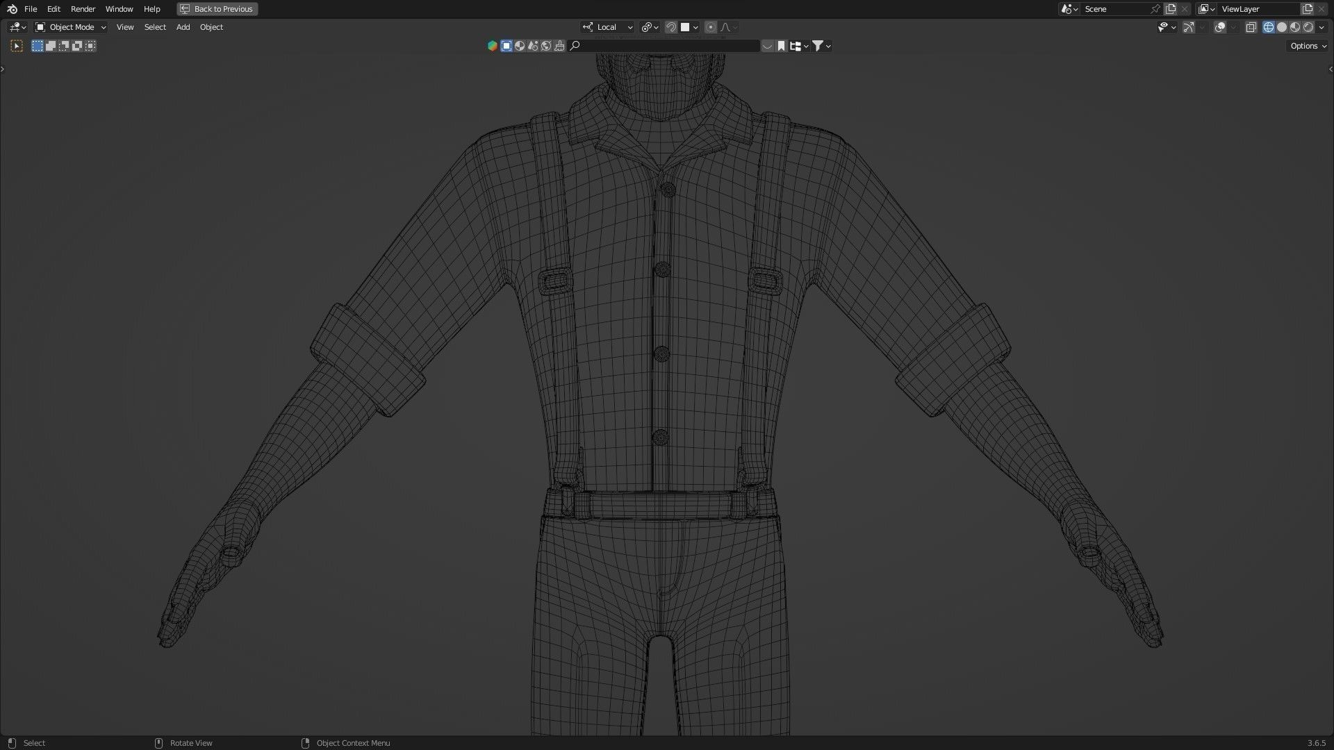 Hipster Man Cartoon Character Low-poly 3D model_25
