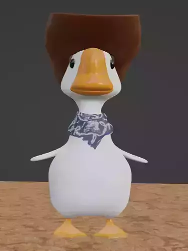 Cowboy Duck 3d model 