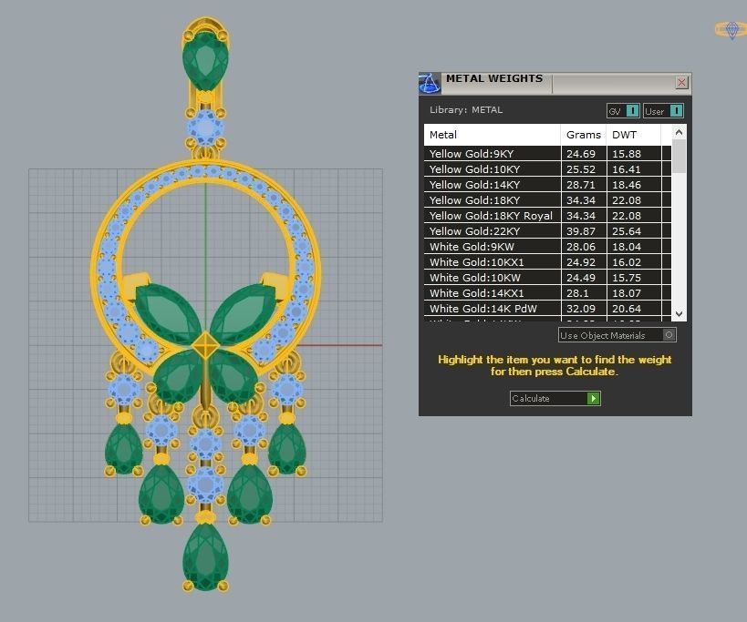 Graff earring 3D print model_9