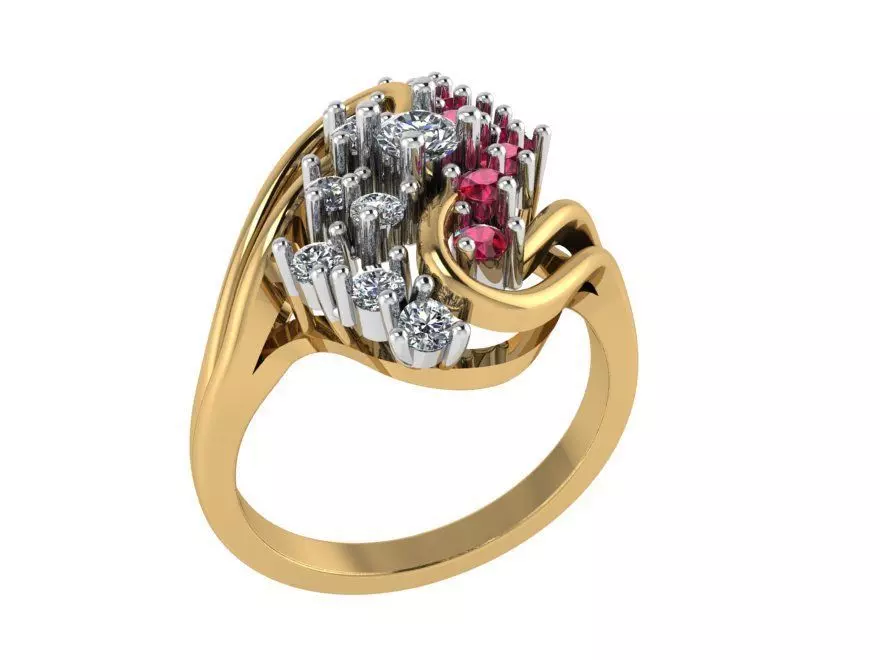 Tension Style Unique Ring 4010 3D print model