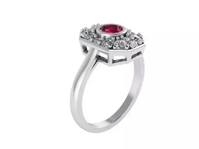 Octagonal Royal Ring 4014