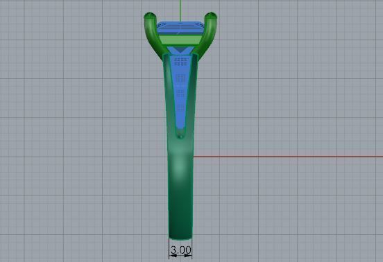 Princess Cut Diamond Peg Setting Ring 4015 3D print model_7