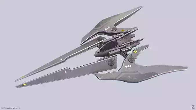 Scifi patrol vehicle