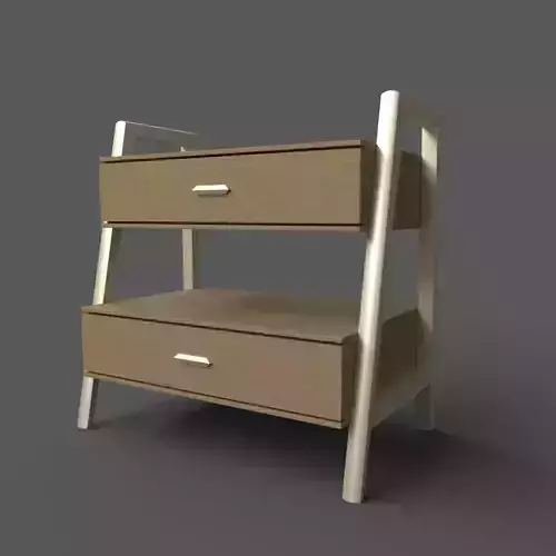 Hygge Nightstand Low-poly 3D model