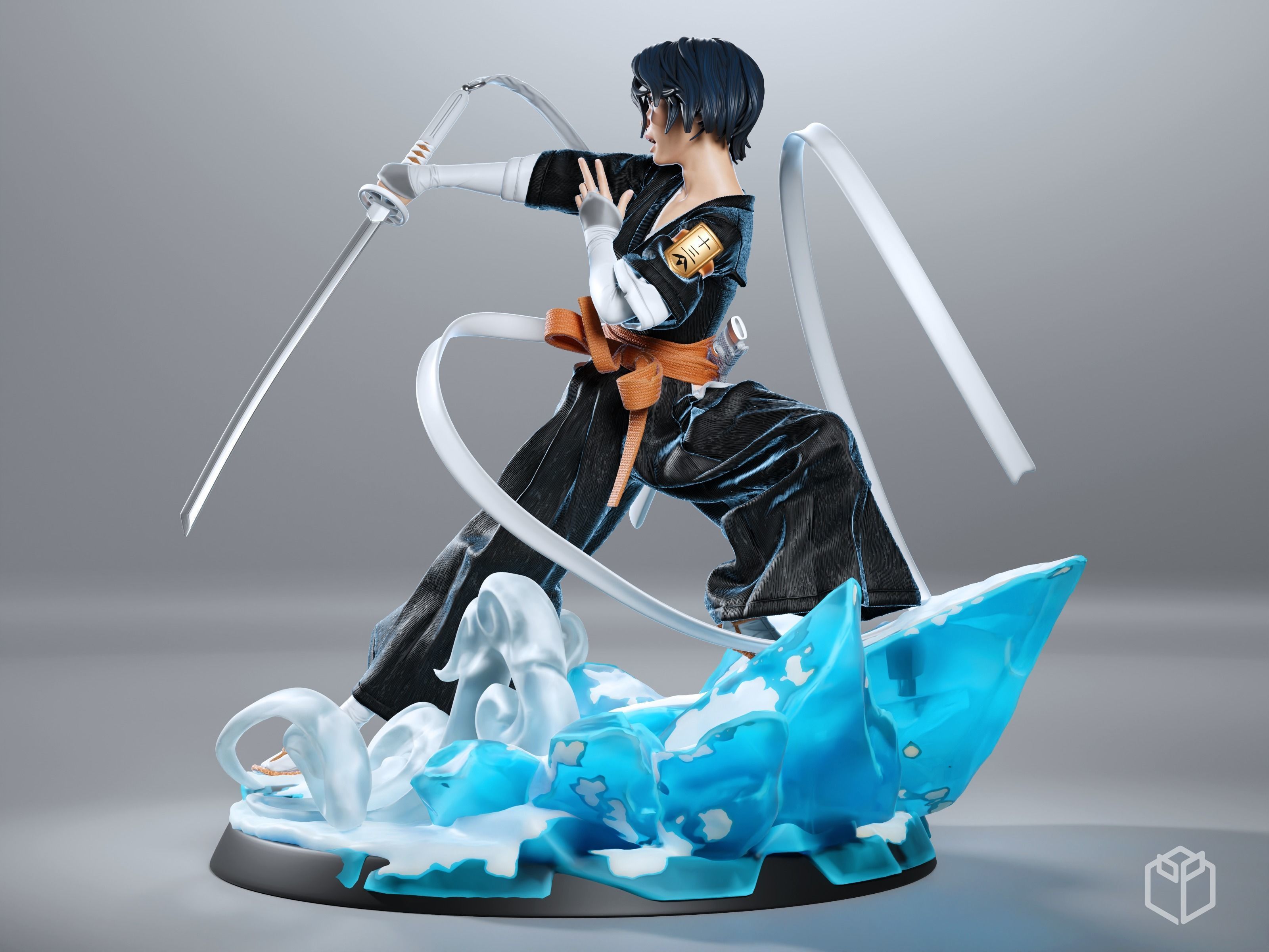 Bleach Rukia Figurine Statue Hollowed Presupported 3D Printable 3D print model_8