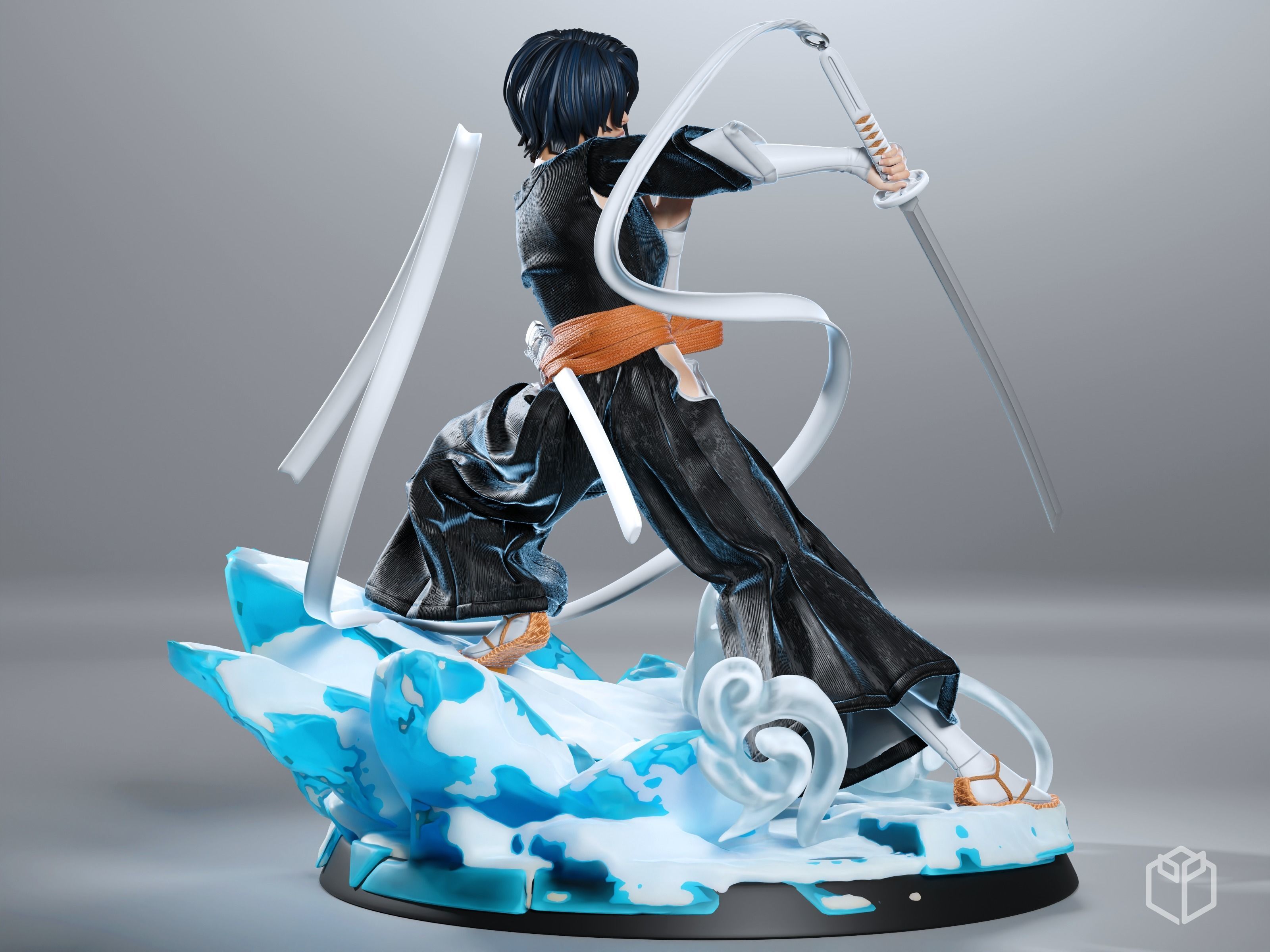 Bleach Rukia Figurine Statue Hollowed Presupported 3D Printable 3D print model_6
