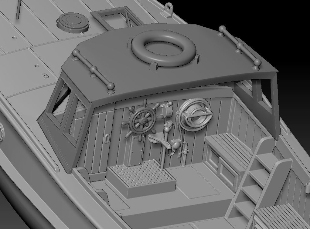 WW2 German Transportation Boat for 3d Printing 3D print model_6
