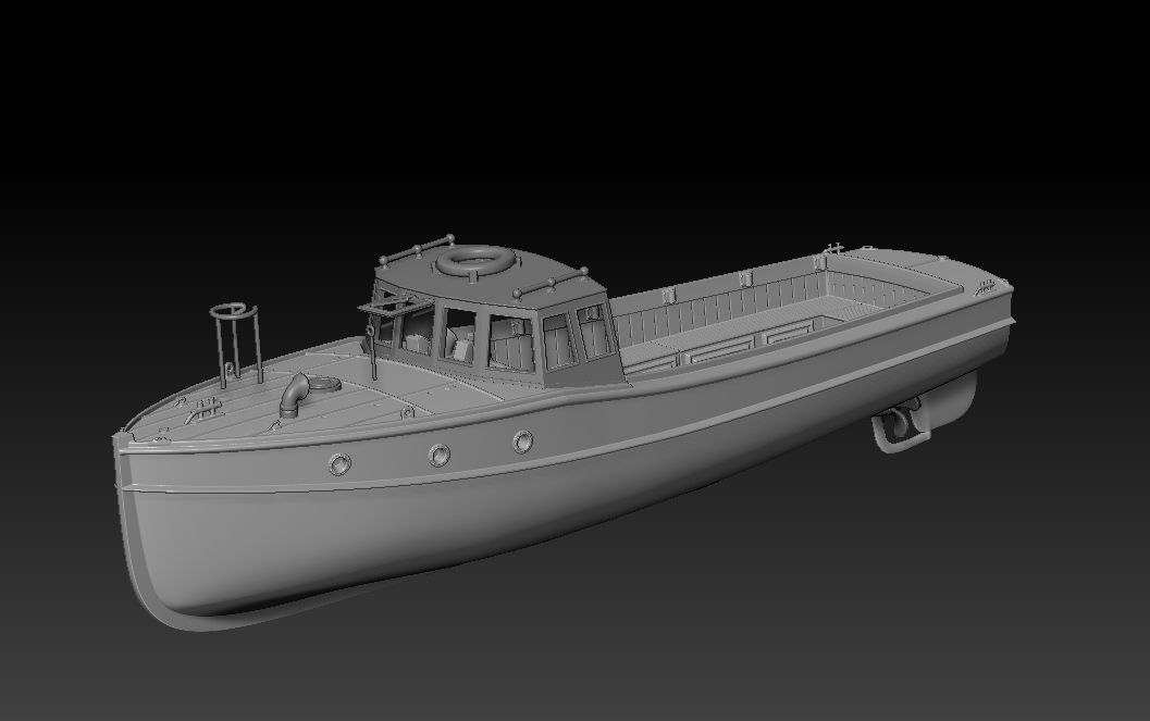 WW2 German Transportation Boat for 3d Printing 3D print model_8