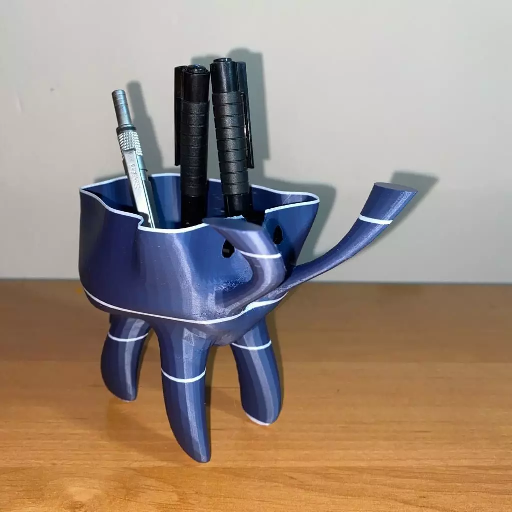 Elephant Pen Holder by 3esign 3D print model_0
