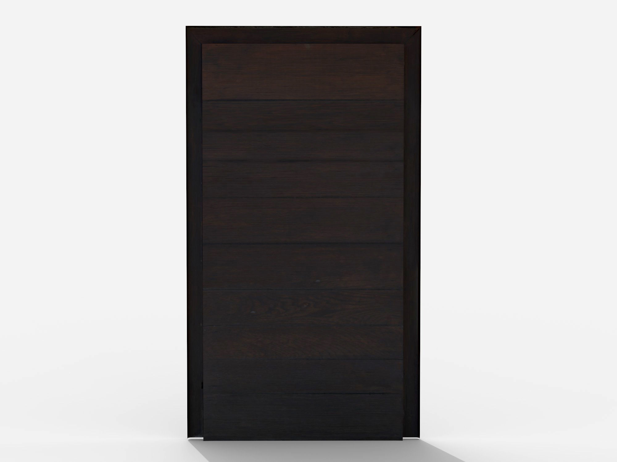 Wooden door 7 Low-poly 3D model_4