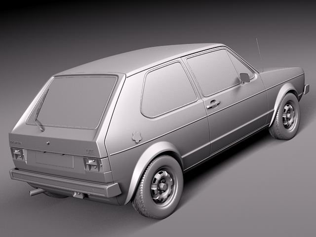 Volkswagen Golf GTI mk1 1982 - 1992 3D model_11