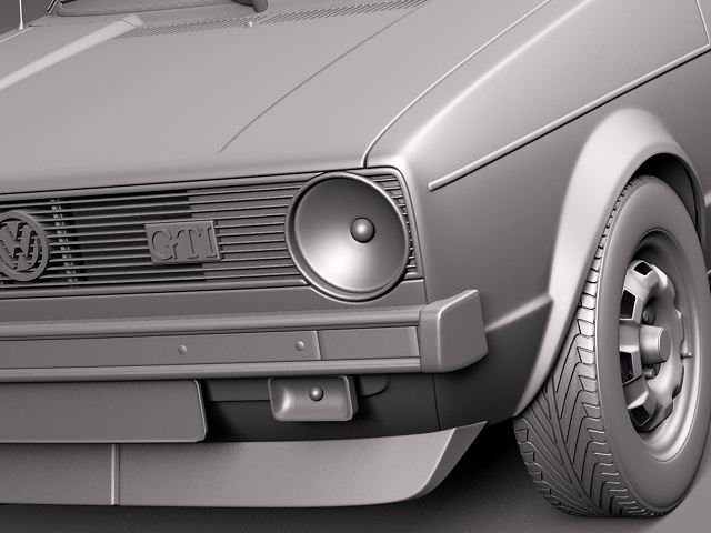 Volkswagen Golf GTI mk1 1982 - 1992 3D model_9