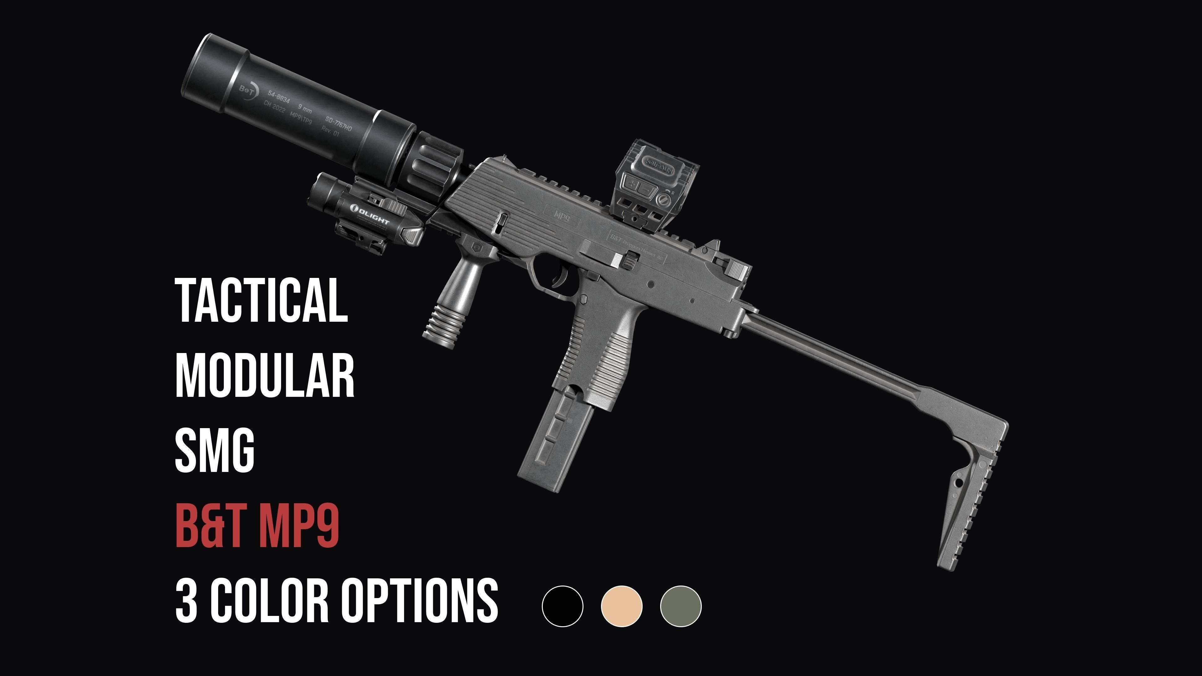 Assault rifles SMG Sniper Rifles DMR  BIG weapon gun pack 3D Model Collection_29