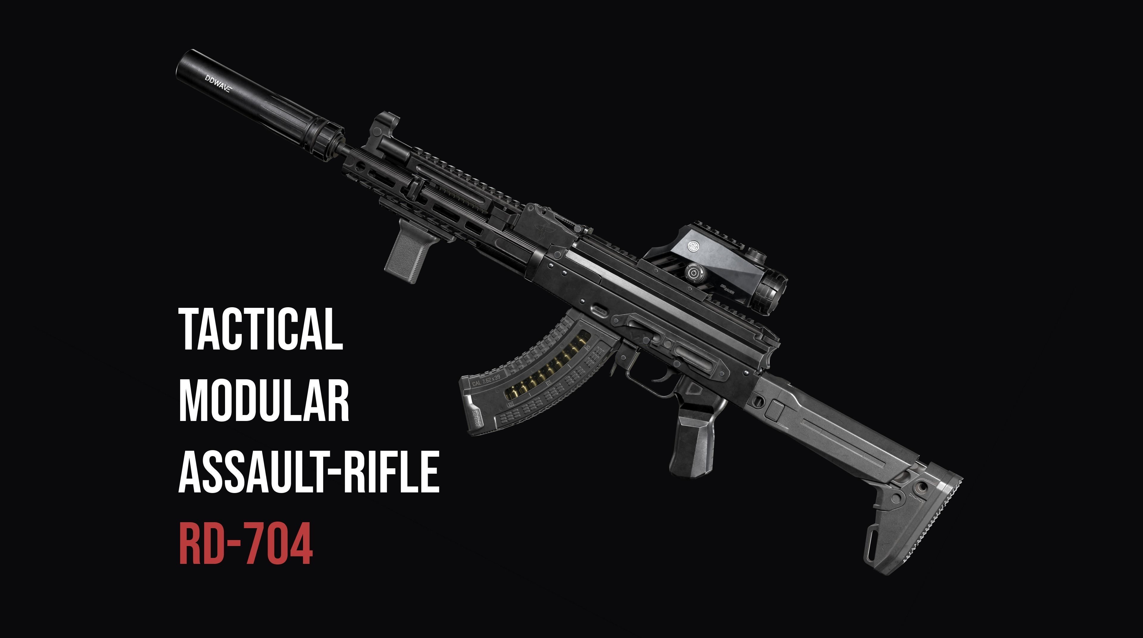 Assault rifles SMG Sniper Rifles DMR  BIG weapon gun pack 3D Model Collection_17