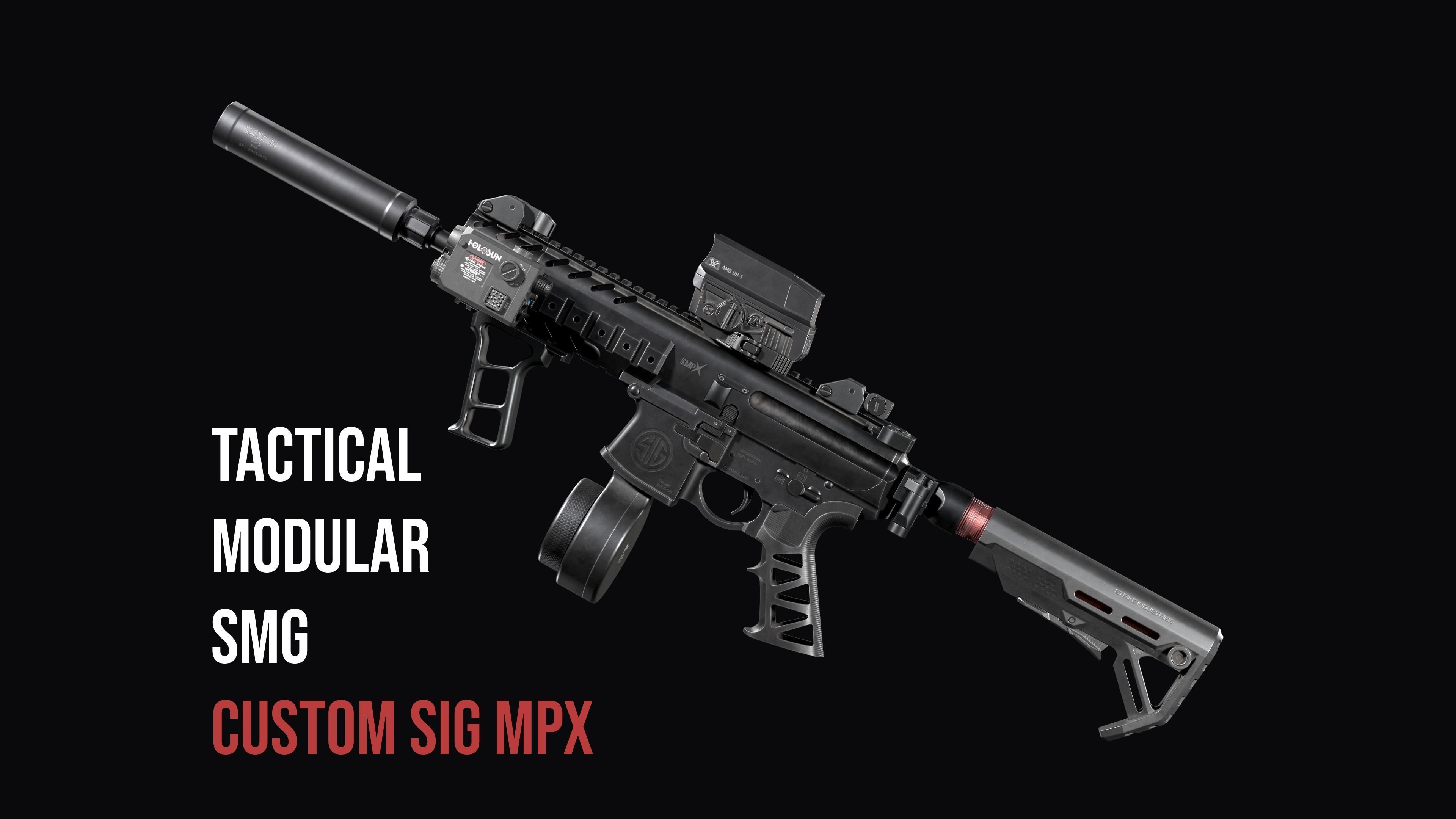 Assault rifles SMG Sniper Rifles DMR  BIG weapon gun pack 3D Model Collection_37