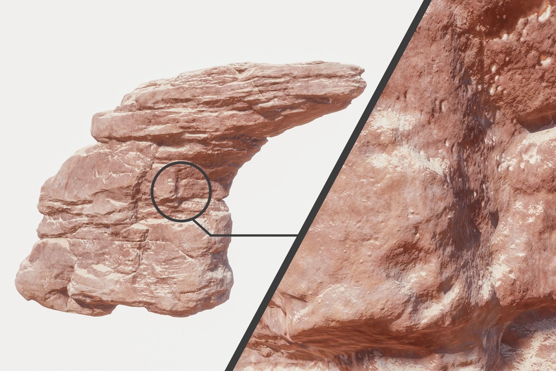 Desert Rocks and Cliffs UNITY Low-poly 3D model_13