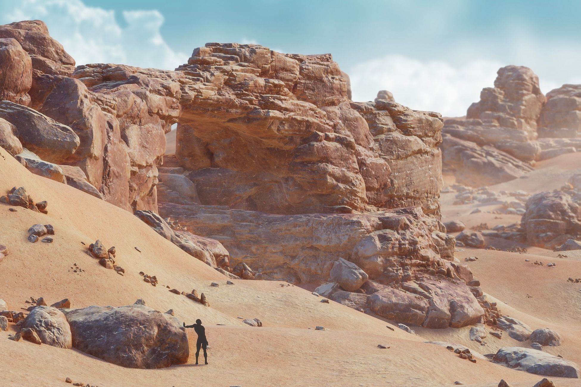 Desert Rocks and Cliffs UNITY Low-poly 3D model_1