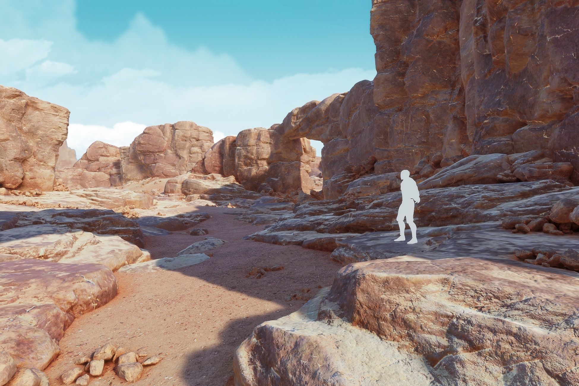 Desert Rocks and Cliffs UNITY Low-poly 3D model_6