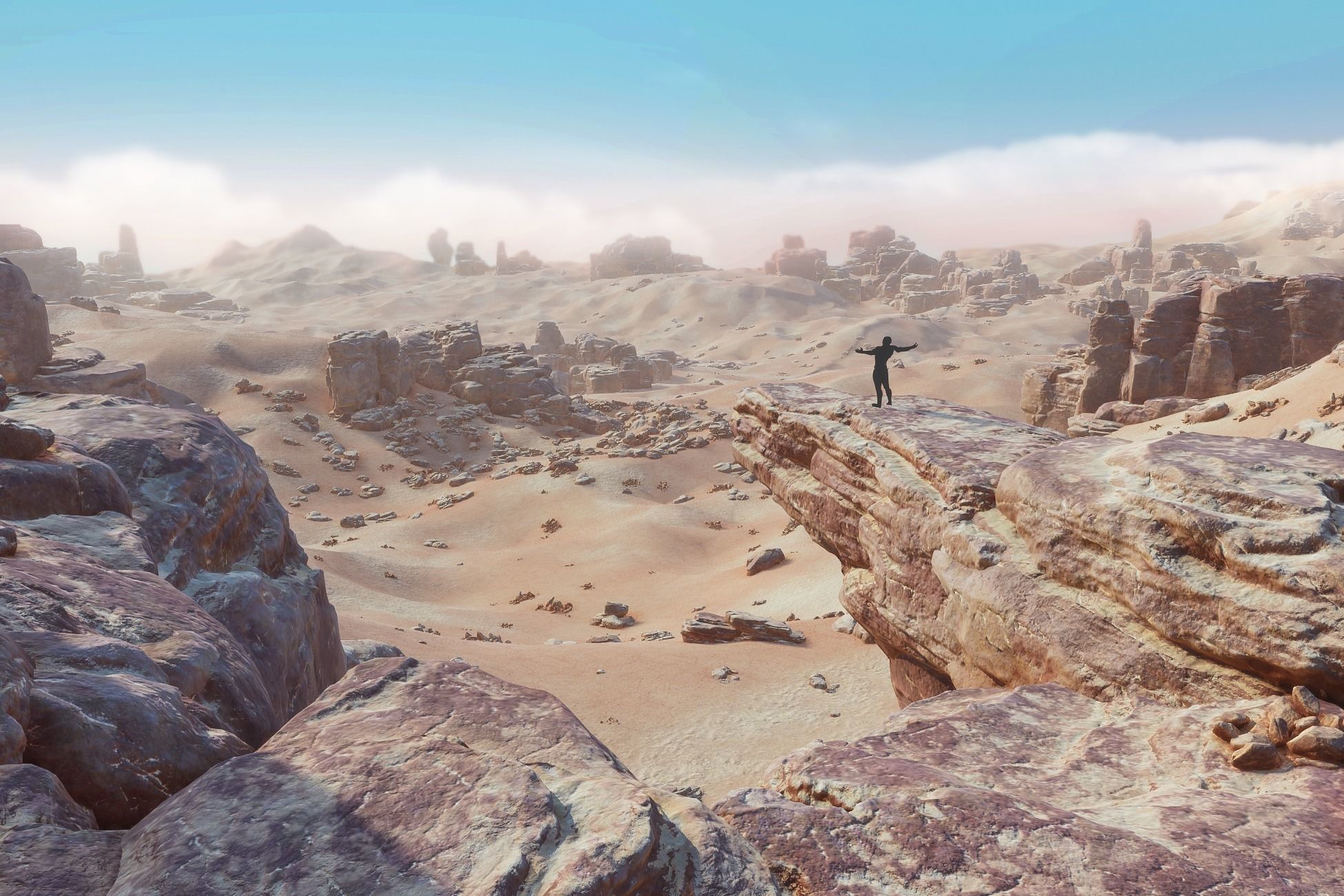 Desert Rocks and Cliffs UNITY Low-poly 3D model_7