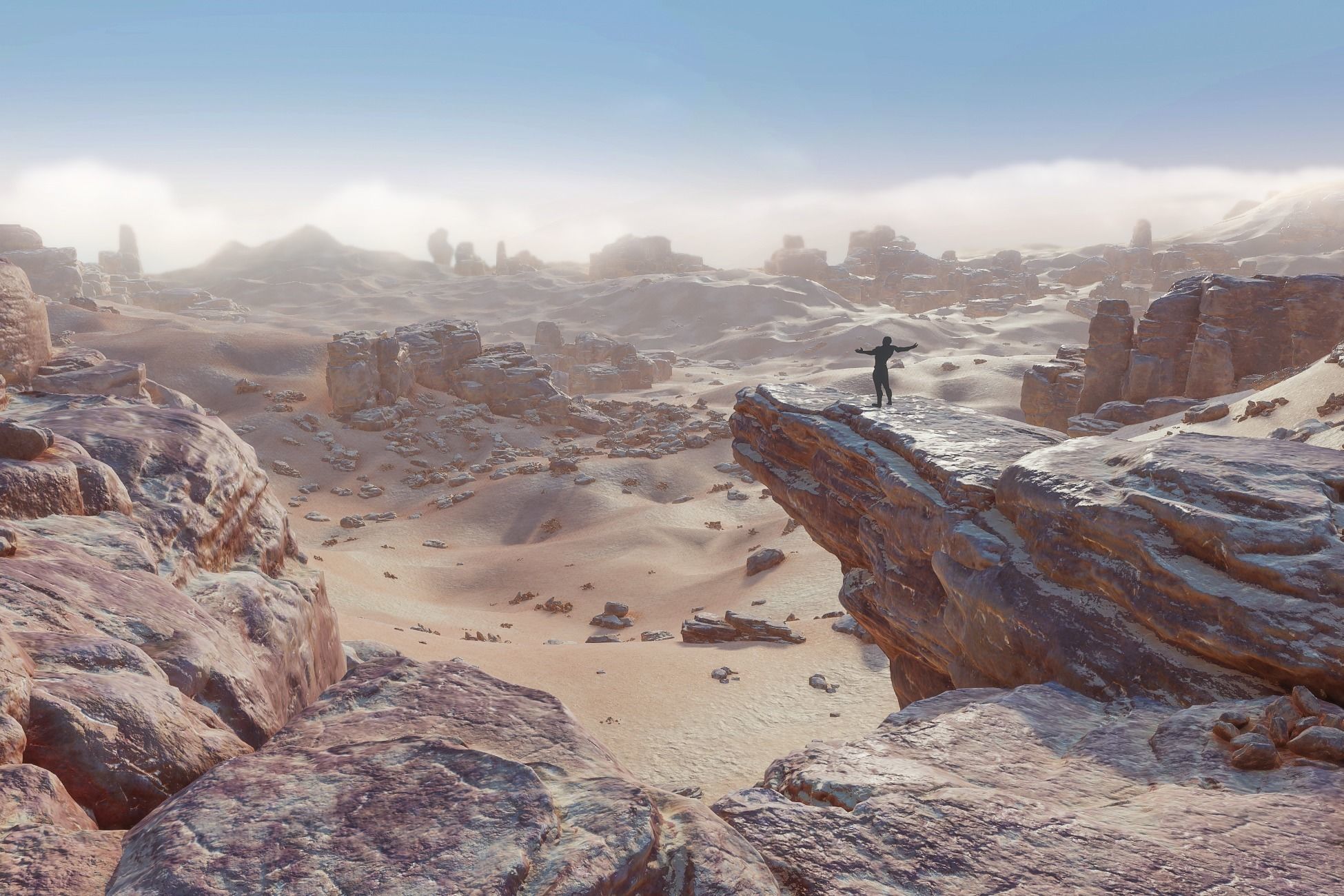 Desert Rocks and Cliffs UNITY Low-poly 3D model_8