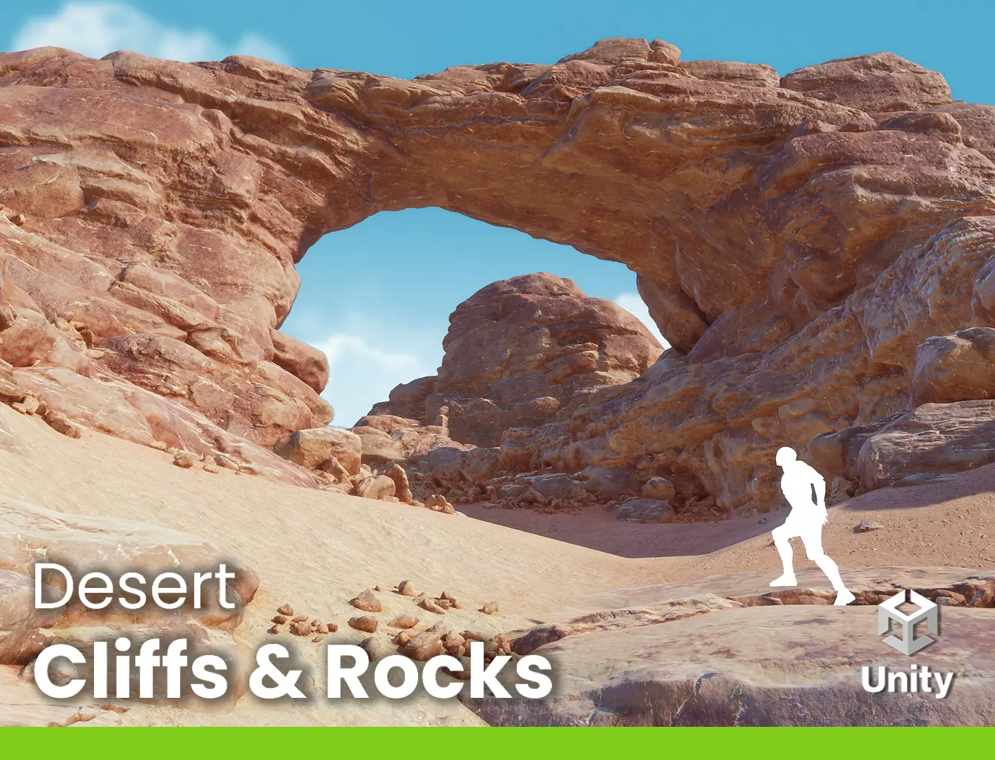 Desert Rocks and Cliffs UNITY Low-poly 3D model_0