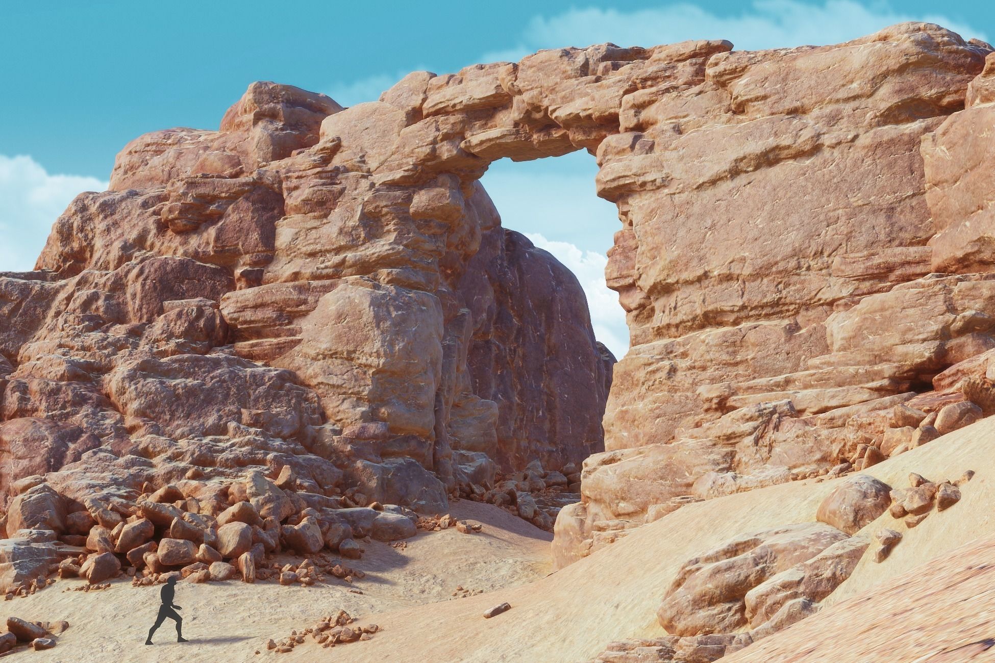 Desert Rocks and Cliffs UNITY Low-poly 3D model_3