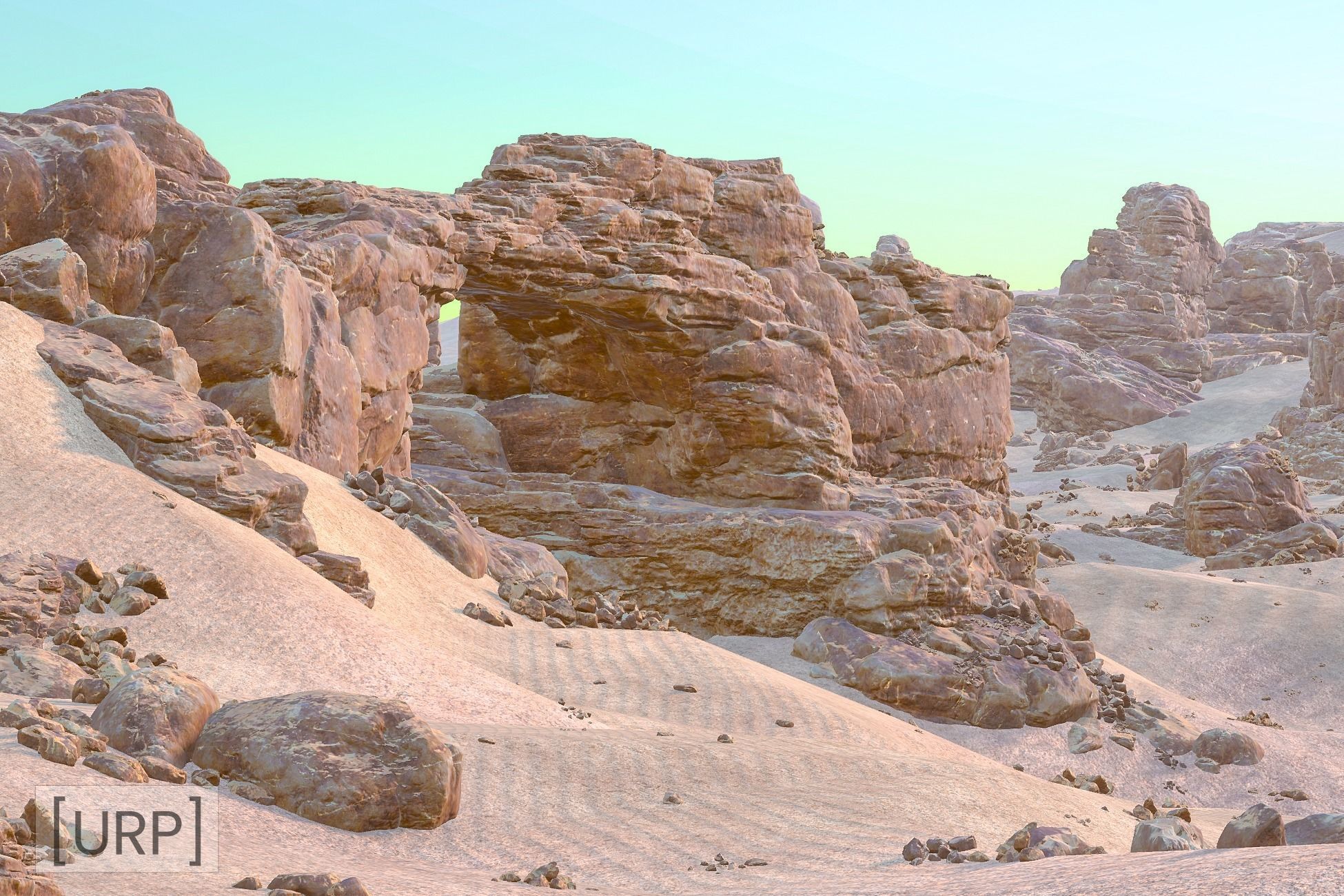Desert Rocks and Cliffs UNITY Low-poly 3D model_14