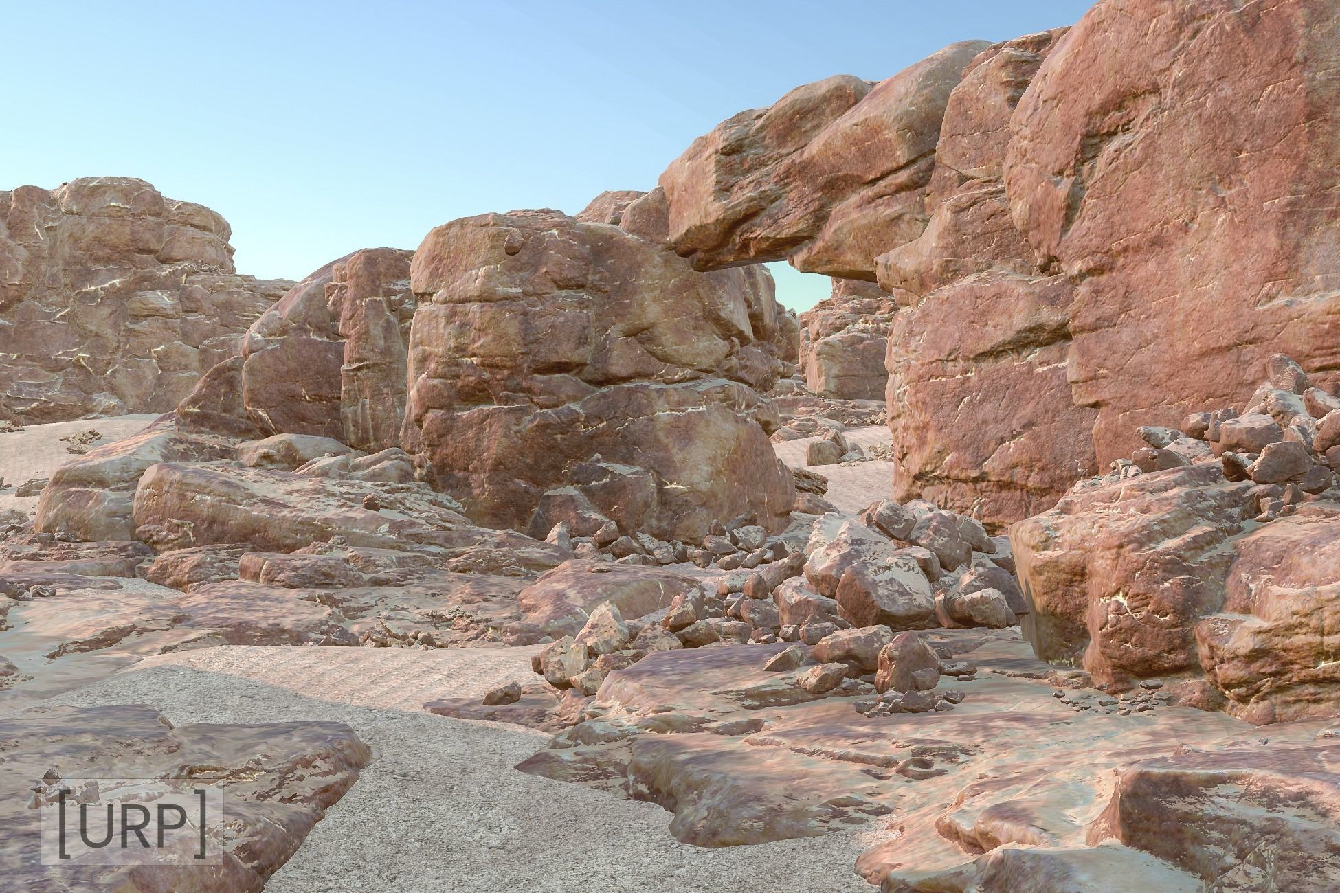 Desert Rocks and Cliffs UNITY Low-poly 3D model_17