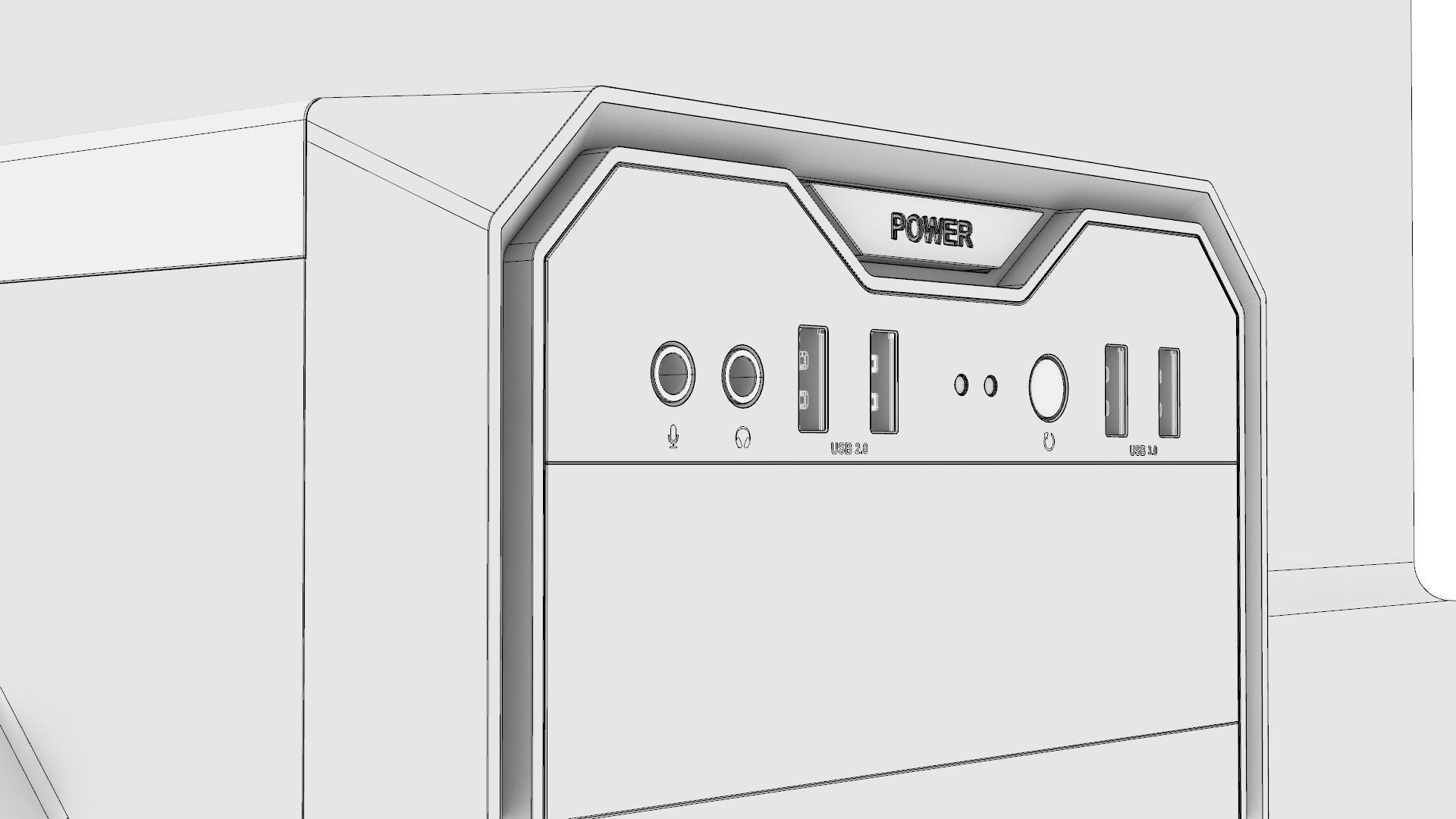 Gaming PC - YEYIAN Case 3D model_8