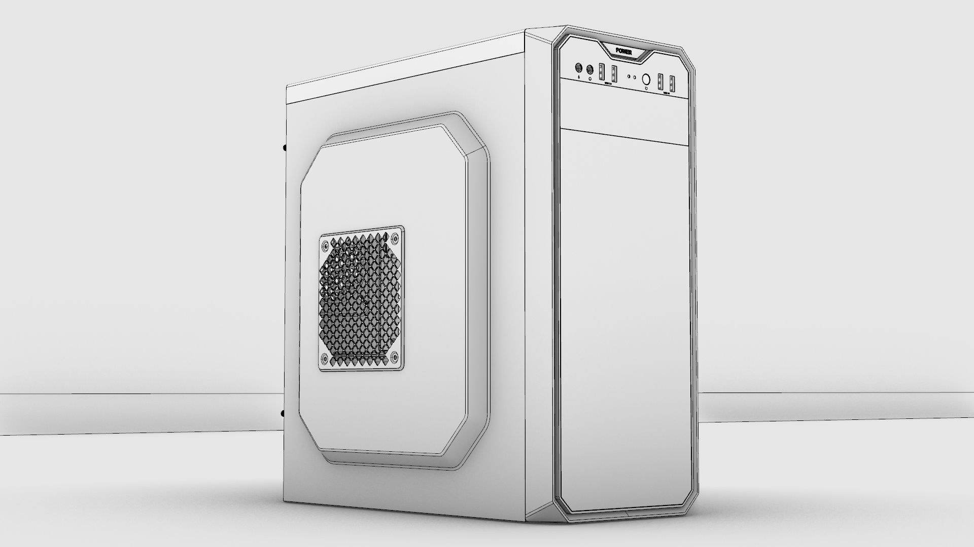 Gaming PC - YEYIAN Case 3D model_5