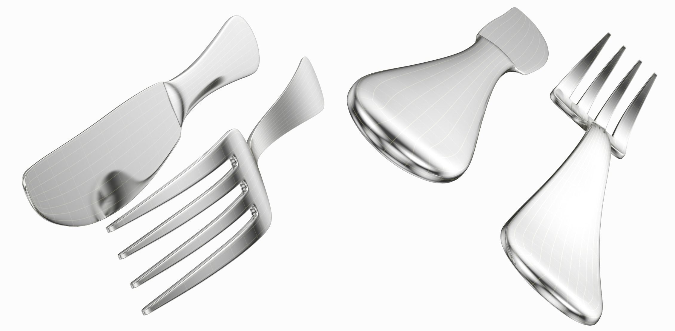 Generic Cutlery 5 Pieces COLLECTION 3D model_15